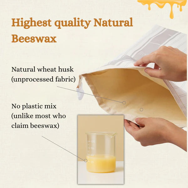 100% Beeswax Bread Bags