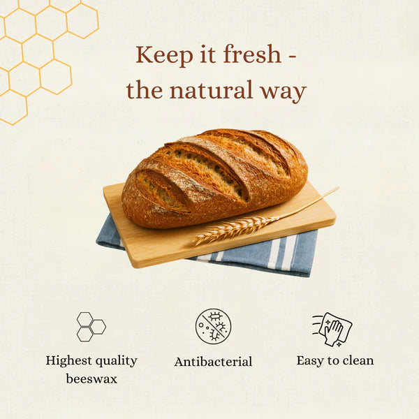 100% Beeswax Bread Bags