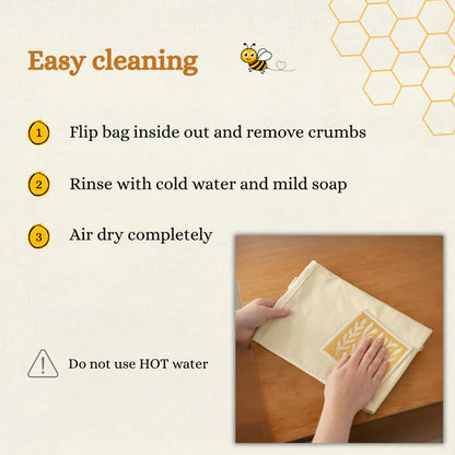 100% Beeswax Bread Bags